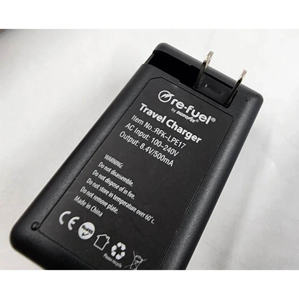 Re-Fuel By Digipower Canon Camera Duo Battery & Charger Fast Charging - Black